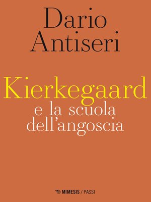 cover image of Kierkegaard e la scuola dell'angoscia